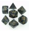 Lustrous Black / Gold 7 Dice Set - CHX27498